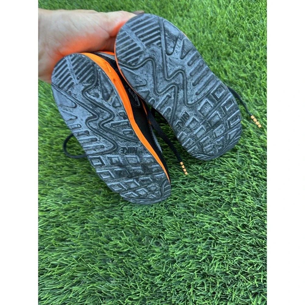 Nike Air Max 90 Toddler Gray Black Orange Shoes Size 10C 408110-036